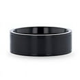 thumbnail image 3 of WOLFGANG Black Titanium Brushed Finish Men’s Wedding Ring with Polished Dual Offset Grooves – 6mm & 8mm, 3 of 3