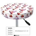 thumbnail image 4 of KLL Strawberry Blueberry Cream Cake Round Bar Chair Cushion Cover 13 inch ,Bar Stool Protector with Elastic, Soft Washable, 4 of 6