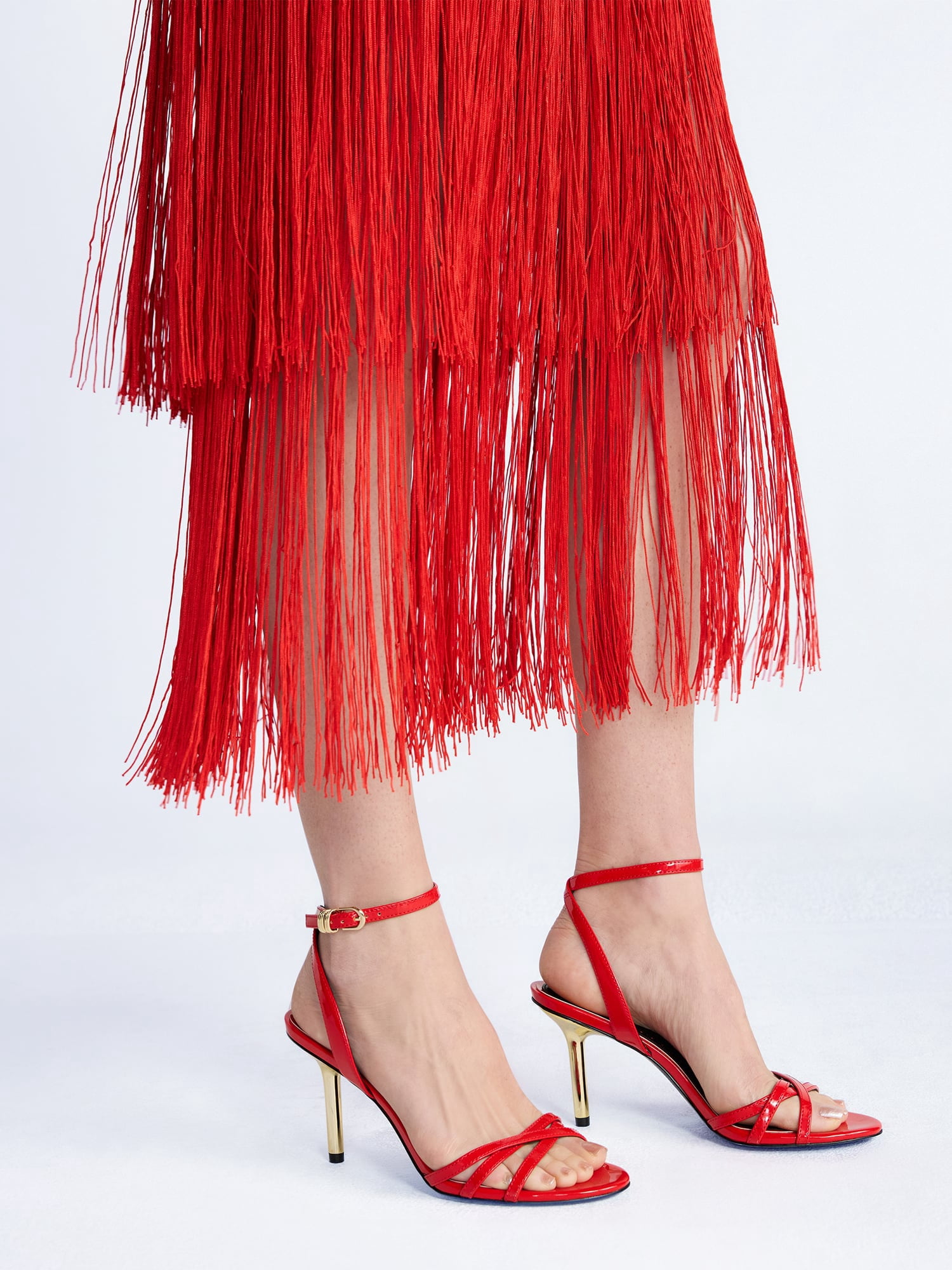 Devil Wears Prada Scoop Collection Women's Strappy Stiletto Heels