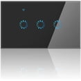 thumbnail image 1 of WiFi Smart Touch Panel Light Switch Smart Switch Supports Voice Control Mobile APP Control Touch, 1 of 8