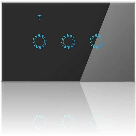 WiFi Smart Touch Panel Light Switch Smart Switch Supports Voice Control Mobile APP Control Touch