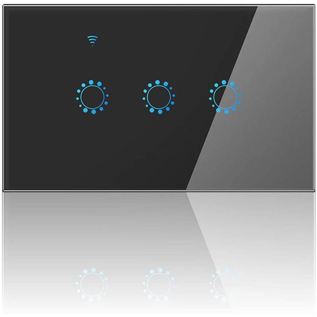 WiFi Smart Touch Panel Light Switch Smart Switch Supports Voice Control Mobile APP Control Touch