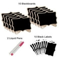 thumbnail image 3 of Langgg 10Pcs Double Face Mini Tableau Noir en Bois Message Panneau Signe Tags, 3 of 9