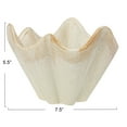 thumbnail image 4 of Creative Co-Op Round Stoneware Ruffled Bowl with Reactive Glaze, Cream, 4 of 5