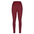 thumbnail image 5 of Resivox Women's High Waisted Yoga Pants with Pockets - High Waist Design for Tummy Control, Stretchy Fabric for Workouts & Daily Wear, Athletic Tights Wine M, 5 of 5