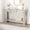 multicolor, variant on Console Table with 2 Drawers & Open Shelf, 54" Farmhouse Rustic Brown Entryway Table - Fluted Design for Hallway, Dining Room or Behind Sofa – Contrasting Color
