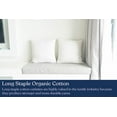 thumbnail image 4 of Delara 20 x 20 in Organic Cotton Pillow Insert Set of 2, White Duck Feather, Down Proof, Indoor Throw Pillow, 4 of 5