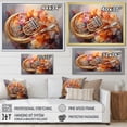 thumbnail image 4 of Designart "Embracing Harmony Tubas' Golden Arc I" Entertainment Framed Wall Art Decor - Vintage Orange Music Hallway Framed Wall Art Decor, 4 of 6