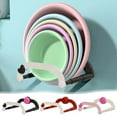 thumbnail image 4 of Red Retractable Suction Cup Pot Rack Punch Free Storage Rack Space Saving Plastic Hanger Red Color For Kitchen Organization, 4 of 5