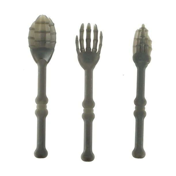 Advancent Juego de vajilla de 3 uds., accesorios de diseño de escena de Festival, Kit de cuchara de tenedor de un solo uso, suministros de fiesta de Kits de decoración para fiestas Negro Advancent HA068753-02