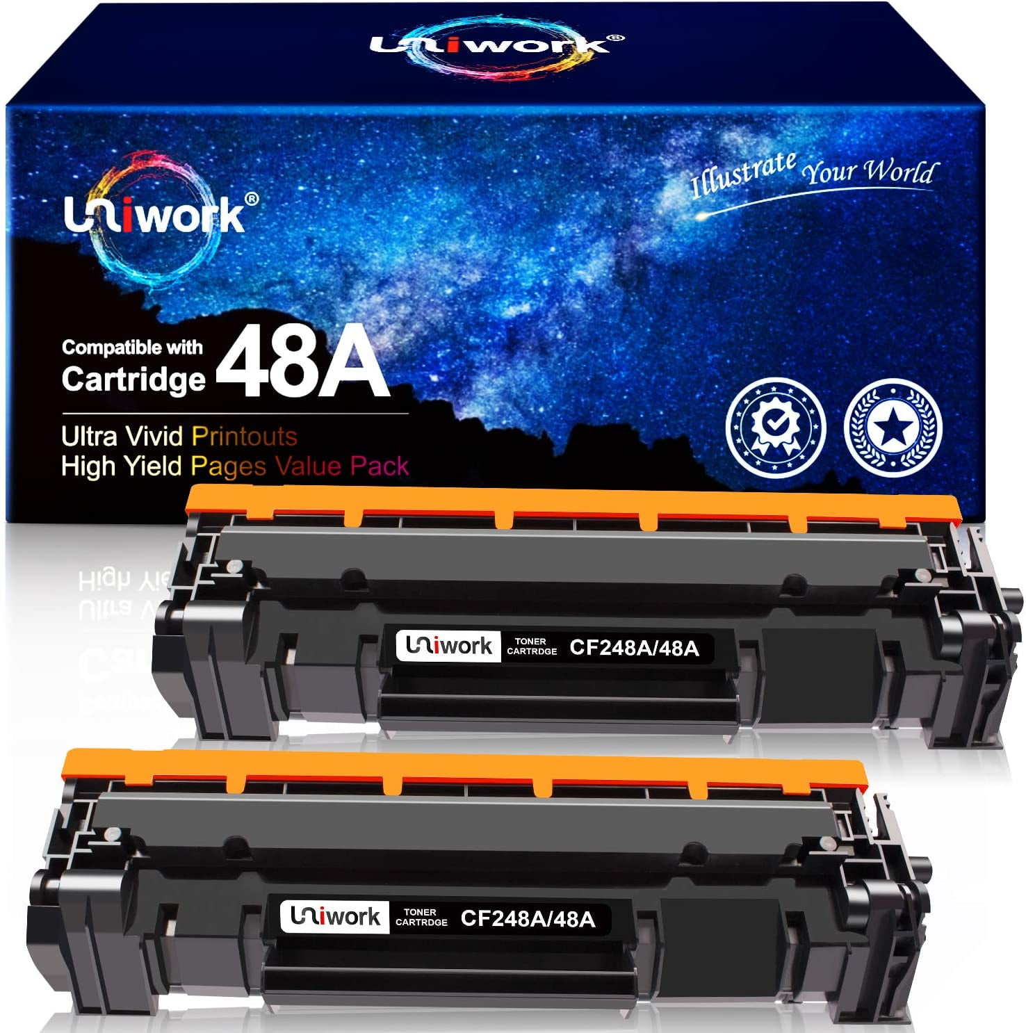 Uniwork Compatible Toner Cartridge Replacement for HP 48A CF248A use