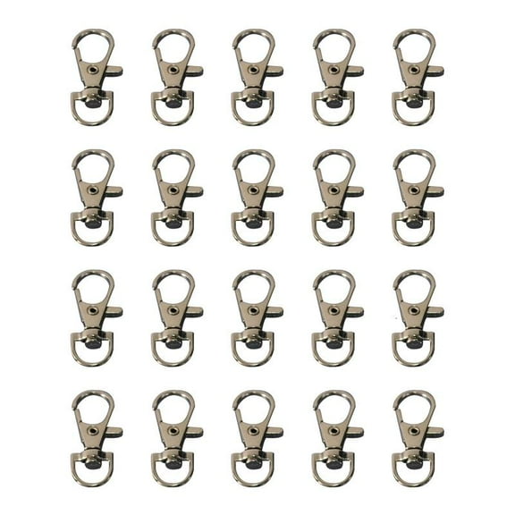 20Pcs Metal Hooks 360 Degree Clips Door Locks for Pet Cages Chains Keychains Lanyard Snap Hook Purse Clip