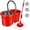 Red, variant on odorsTT Black Spin Mop and Bucketwith Wringer Set, 360 ° Mop and Bucket System with 3 Microfiber Mop Refills and 61" Extended Handle, Spinning Mop Bucket for Floor Cleaning