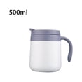 thumbnail image 2 of Wosthever Frasco al vacío taza de café portátil hogar escuela Camping interior exterior botella de agua aislada bebida taza térmica con asa Juegos de servir café y té Blanco 500ml, 2 of 6