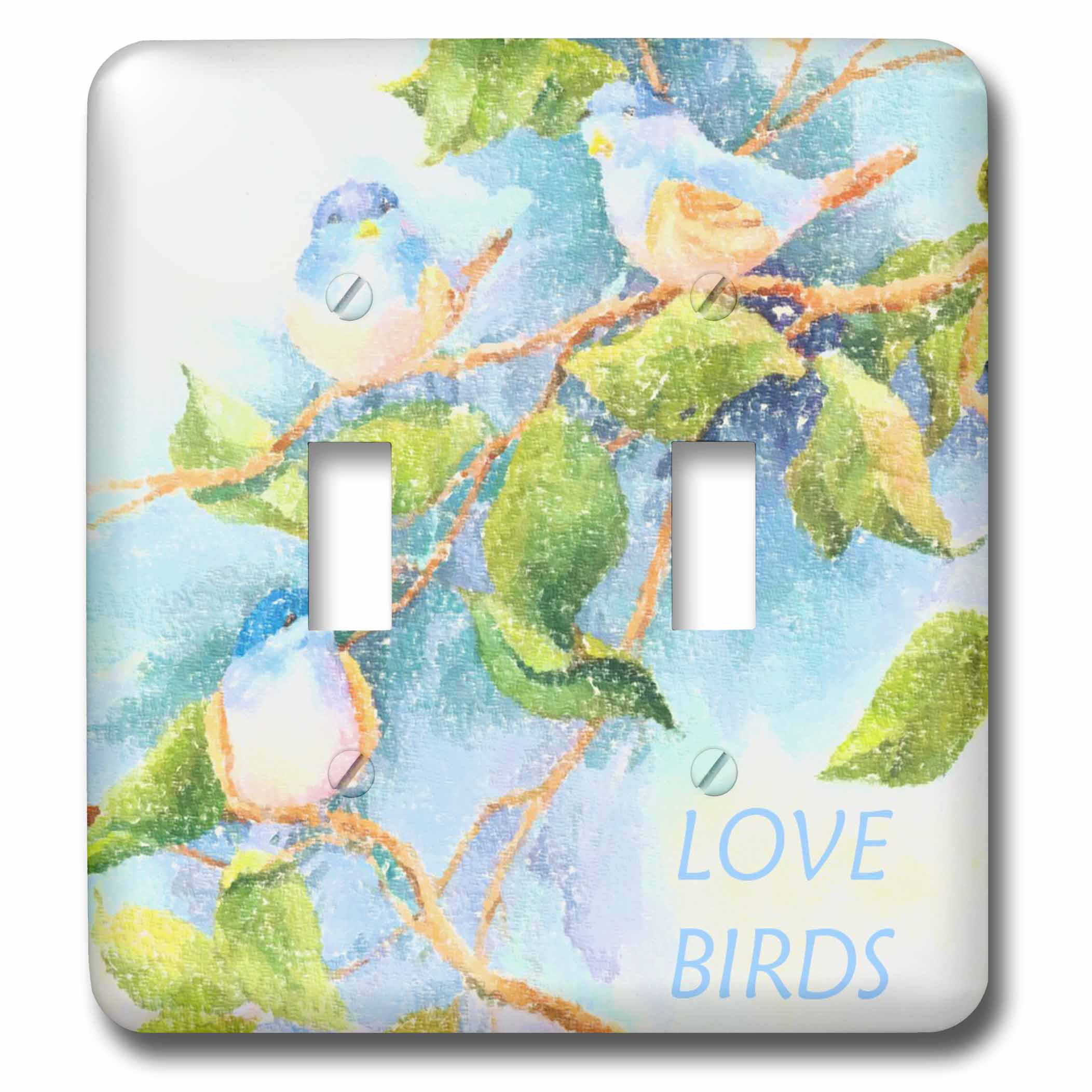 Nh Double Toggle Switch Multicolor 3dRose LSP_92348_2 Blue Heron Bird Lubber Land Creek