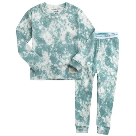 

VAENAIT BABY Kids Boys 100% Cotton Sleepwear Pajamas 2pcs Set Prism Sky L