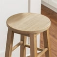 thumbnail image 6 of Linon Sims Classic 24" Round Counter Stool in Rustic Washed Gray Rubberwood, 6 of 8