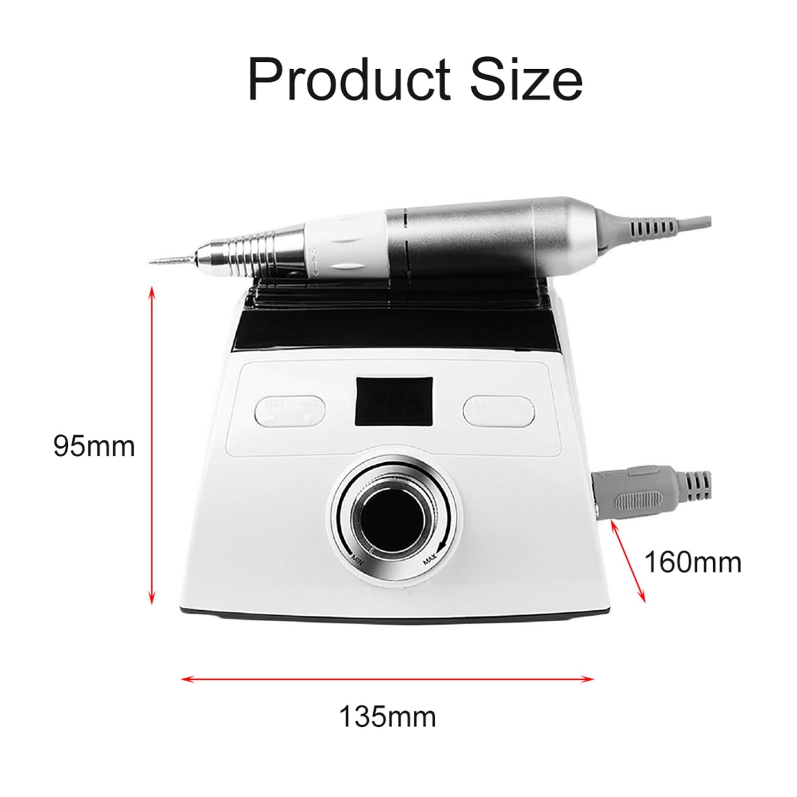 Professional Nail Drill Machine, 30000RPM Electric Nail File Efile With Speed Display，Manicure Pedicure Kit For Acrylic Nails Gel Nails, Buffing Polishing Shaping
