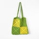 thumbnail image 1 of Zhuge Bolso de hombro tejido para mujer, bolso de mano tejido, bolso de mano tejido elegante para playa de verano, bolsos de hombro de 9,44 x 0,39 x 9,44 pulgadas (verde), 1 of 4