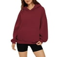 thumbnail image 4 of GPOECD Women's Hooded Sweatshirt Soft Comfortable Pullover Casual Loungewear Lightweight Versatile Everyday Wear Basic Hoodie ,XXXXL, 4 of 6