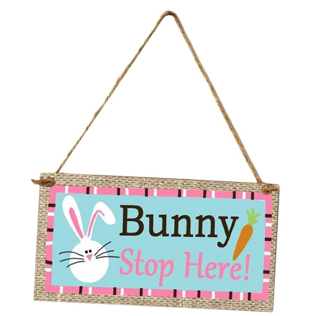 Cartel de licencia de Puerta de con Una Cuerda de Cáñamo , Decoración de Cocina Bienvenido Bar Dormitorio Yotijar Placa colgante de madera de Pascua