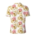 thumbnail image 4 of Rocae Sunflowers for Men's Short Sleeve Polo Shirt, Quick Drying Performance Moisture Wicking Sports Men's Golf Shirt, 4 of 9
