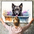 thumbnail image 4 of Schipperke Cute Dog Cat in Bathtube Pictures Painting Prints, Funny Colorfull Animals Bathroom Wall Decor Pet Artworks Pet Gift Ready To Hang, Canvas Wall Art, 4 of 5