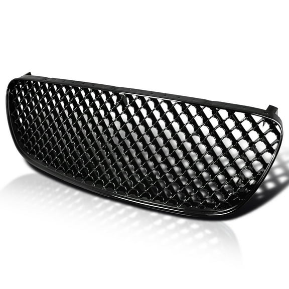 Spec-D Tuning Glossy Black Front Bumper Hood Grille Compatible with 2002-2003 Nissan Maxima