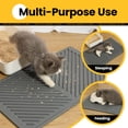 thumbnail image 6 of Conlun 22" x 16" Arched Crossbar Cat Litter Mat,Waterproof & Urine Proof Single-Layer Trapping Mat,Soft EVA Paw-Friendly Design,Gray, 6 of 8