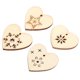 thumbnail image 1 of 200Pcs Wood Blocks DIY Wooden Buttons Natural Wood Material HeartShaped Wood Chips for Decoration, 1 of 3