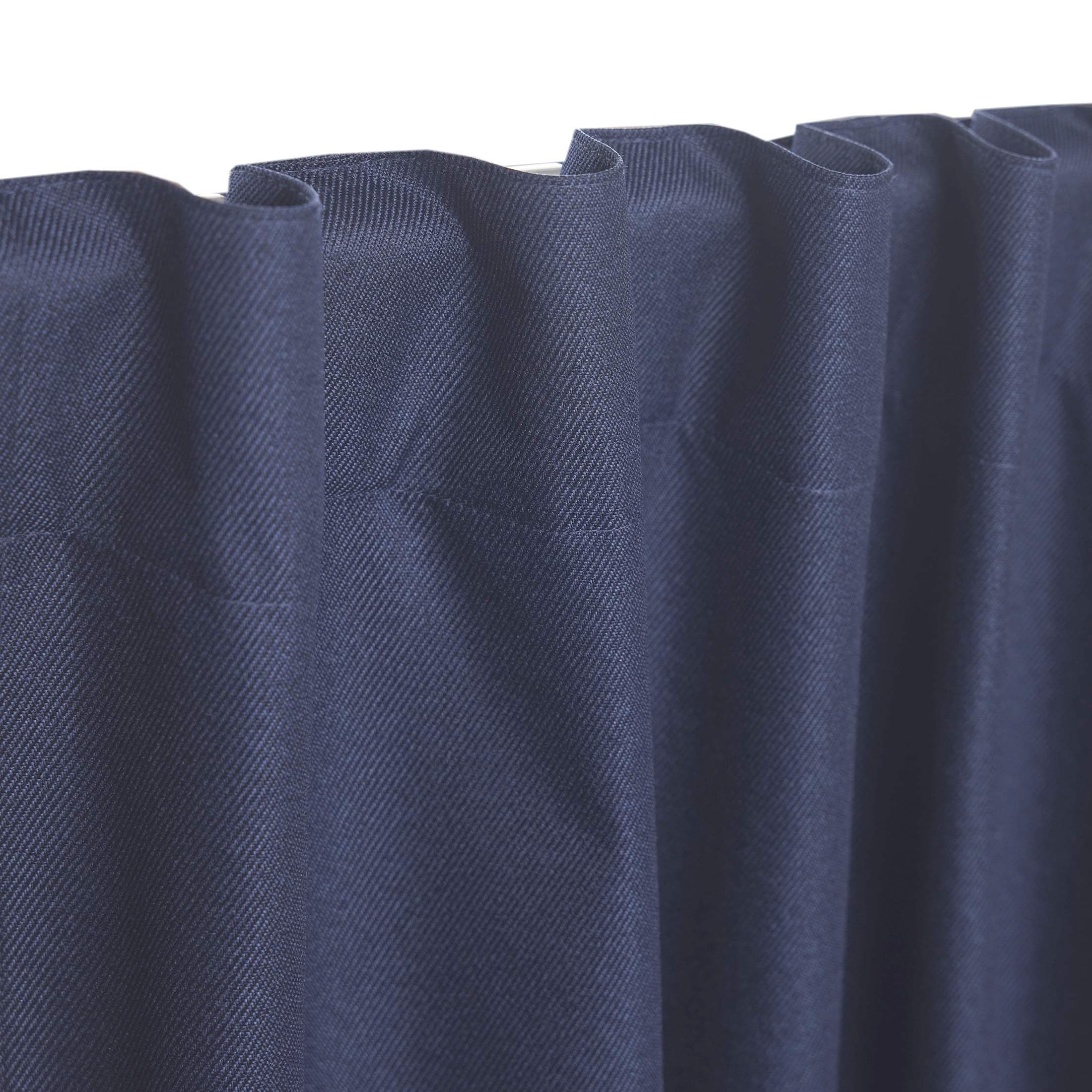 Mainstays Dark Navy Solid Blackout Rod Pocket with Back Tabs Curtain Panel Pair, Set of 2, 30" W x 84" L
