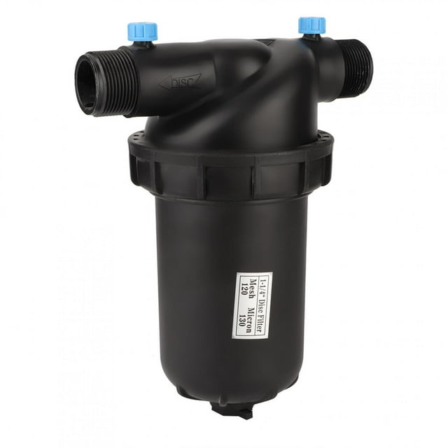 Delaman Irrigation Filter, G1-1/4 Male Thread Disc Filter 120 Mesh for Gardening Agriculture Filter Drip Irrigation Pump