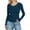#113-Blue, variant on Roncen Long Length Sleeve Womens Tops Casual Round Neck Shirts Soft Basic Tees Business Work Blouses