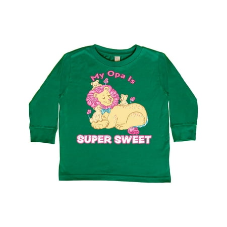 

Inktastic My Opa Is Super Sweet Cotton Candy Lions with Pink Mane Gift Toddler Boy or Toddler Girl Long Sleeve T-Shirt
