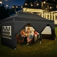 thumbnail image 5 of COBIZI 10x20 Heavy Duty Pop Up Canopy Tent with 6 Sidewalls, Windproof Upgraded Frame, Waterproof Commercial Grade Gazebo, Wheeled Bag Included for Wedding Party Events, Black, 5 of 10