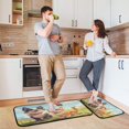thumbnail image 6 of Dailycode 2 Pcs Kitchen Rug Set Non Slip Absorbent Soft Floor Mats for Kitchen Bathroom Cartoon Dog and Cat 19.7"x27.6"+19.7"x47.2", 6 of 7