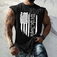 thumbnail image 2 of Men's Independence Day Printed Tank Top - Slim Fit, Sleeveless Summer Vest - Quick-Dry Fabric for Patriotic Events, Gym Sessions, or Beach Outings,Black 3XL, 2 of 5