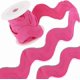 thumbnail image 1 of Cinta de zigzag de 3 cm (1,2 pulgadas), 4,5 m (5 yardas), cinta de encaje ondulado, cinta de zigzag, cinta ondulada, adorno de encaje, rosa intenso, tela tejida en forma de S con carrete, 1 of 9