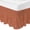 Orange, variant on Burnt Orange Bed Skirt King Size 16 Inch Drop, Abstract Modern Farmhouse Solid Color Adjustable Elastic Dust Ruffles Bedskirt for King Bed Wrap Around Pleated Mattress Frame Cover