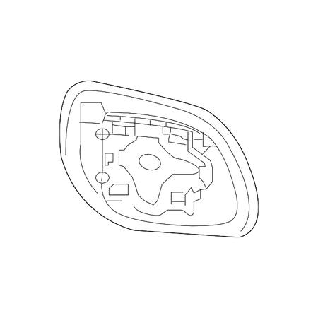 Genuine OE Mitsubishi Mirror Glass - 7632A474