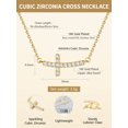 thumbnail image 5 of FindChic Cross Necklace for Women, 14K Gold Plated Dainty Tiny Sideway Cross Choker Pendant Necklace with Cubic Zirconia, Trendy Cute Easter Basket Stuffers Baptism Religious Faith Jewelry Gift, 5 of 9