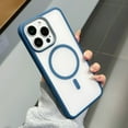 thumbnail image 2 of Magnetic for iPhone 15 Plus Back Case, [Compatible with MagSafe & Drop Protective] Slim Translucent Matte Cover, Luxury Anti-Scratch Shockproof Thin Phone Case for iPhone 15 Plus, Blue, 2 of 8