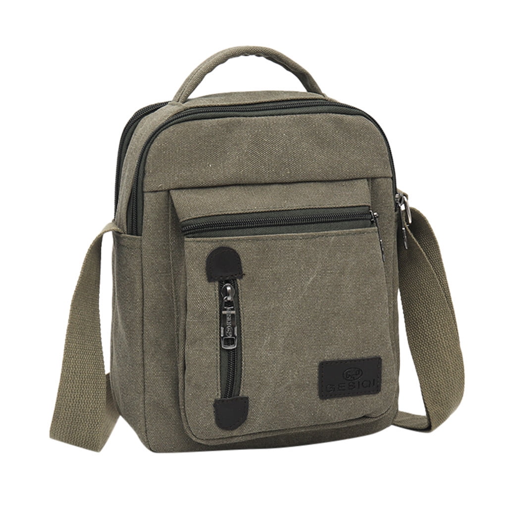 Unbranded Men&#39;s Canvas Solid Color Casual Business Shoulder Bag Messenger Bags - 0 ...
