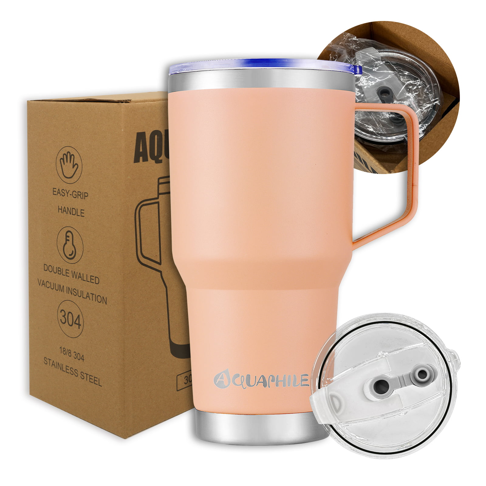 AQUAPHILE Reusable Coffee Cup, Coffee Travel Mug with Leak-proof