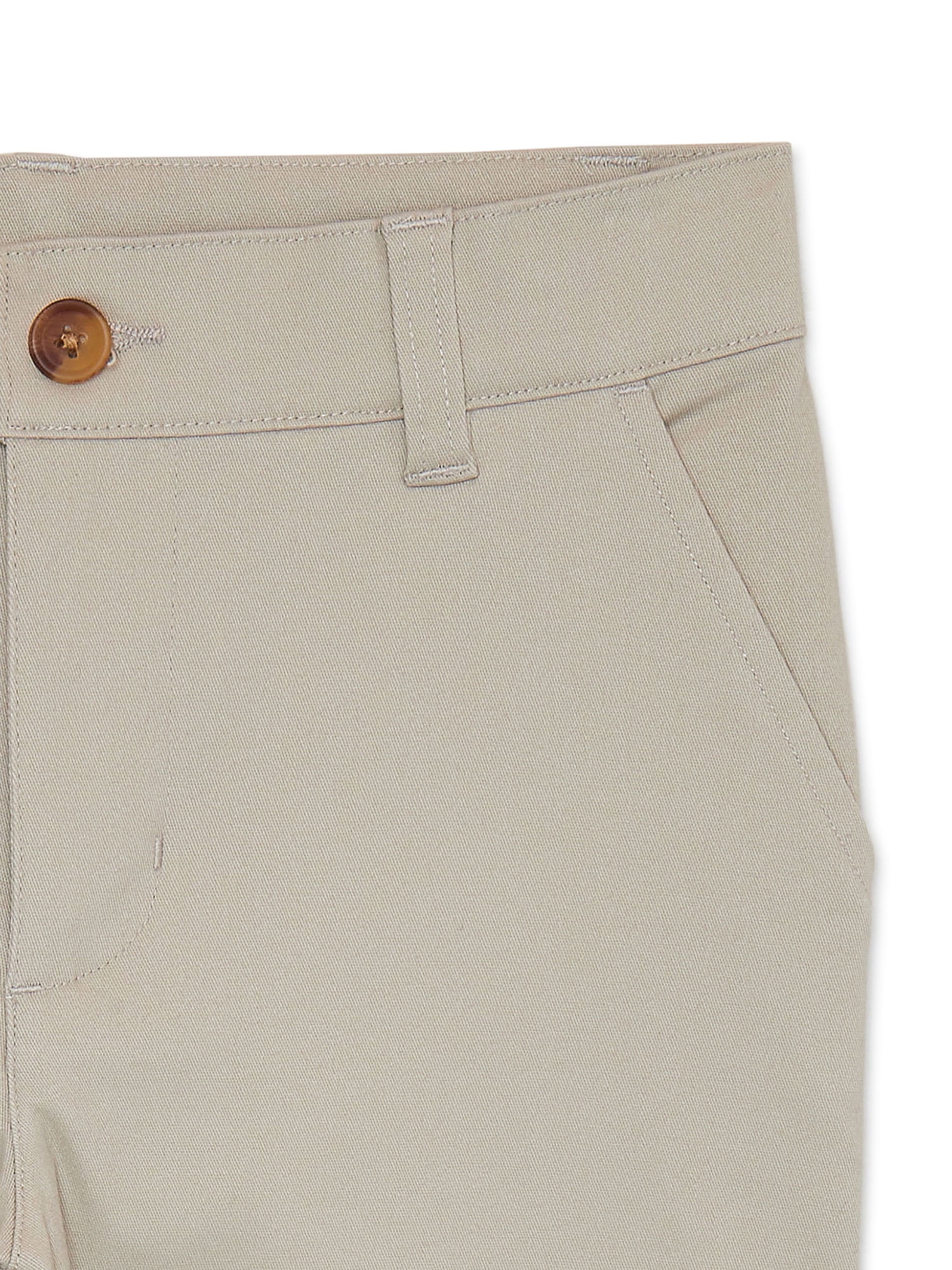 Wonder Nation Boys School Uniform Flat Front Pants, Sizes 4-18, Slim & Husky