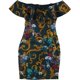 thumbnail image 1 of Vestido ajustado GUESS con ribete de volantes para mujer verde XS, 1 of 1