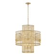 thumbnail image 4 of Kawoti  6-Light Gold Tiered Chandelier Pendant Light with Rattan Shade - 26 '' L x 26'' W x 47.75'' H, 4 of 10