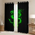 thumbnail image 2 of Feelyou Cartoon Wildlife Kids Blackout Curtains Set of 2 (52x84 Each), Watercolor Dreagon Sword Window Curtains, Western Magical Animals Curtains and Drapes, Curtains and Drapes Room Decor, 2 of 6