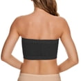 thumbnail image 5 of Tbopshirt 3 Pack Strapless Bras for Women Bandeau Bra No Padding Seamless Wireless Push Up Bra Ruched Front Breathable Mesh Side Comfort Tube Top Basic Bralette Top, 5 of 8