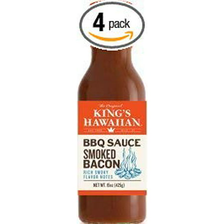 6 PACKS : King's Hawaiian BBQ Sauce 15oz Bottle Select Flavor Below (Smoked
